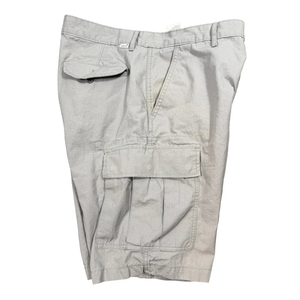 Levi's Cargo Shorts Mens 34 Gray Ripstop Utility Hiking Tactical Casual‎